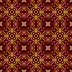 Seamless Pattern with Tribal Shape. Designed in Ikat, Aztec, Folklore, and Arabic Style. Ideal for Fabric Garment, Ceramics, Wallpaper. Vector Illustration.