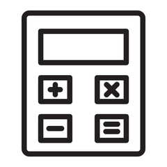 Calculator line icon