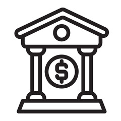 Bank line icon