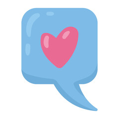 heart in speech bubble