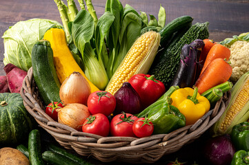 色とりどりの野菜　野菜集合