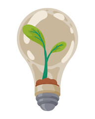 bulb with plant