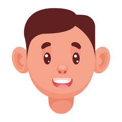 happy man head character