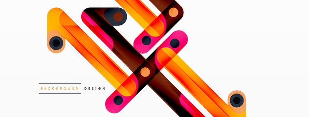 Colorful dynamic stripe composition. Lines geometric creative abstract background for wallpaper, banner or landing