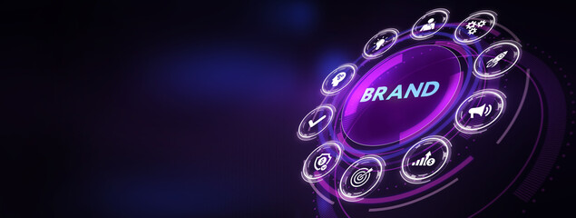 Brand development marketing strategy concept. Business, technology, internet and networking concept