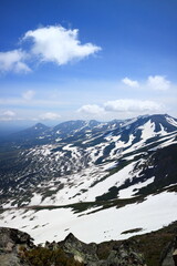 北海道　オプタテシケ山からの十勝岳方面
