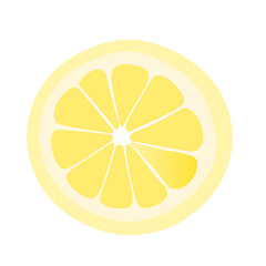 Slice of lemon illustration vector logo