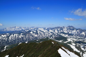 北海道　オプタテシケ山からの大雪山
