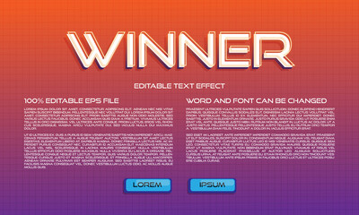 Obraz premium Winner Editable Text Effect