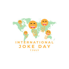 International Joke Day on July 01  banner design  template vector  cover presentation  poster