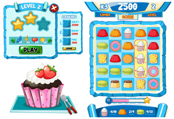 A game background template with elements