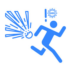 The bomb destroyed Human or bombing icon