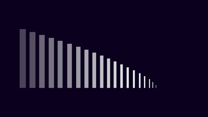 Small rectangles trail growing to big rectangles concept of step by step growth, Concept of discipline, the concept of consistency. Digital blocks growing animation.