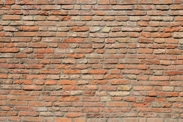 red bricks in the wall without people