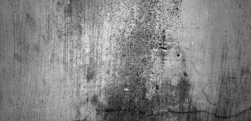 Cement wall texture dark background dark gray abstract color design on black and white gradient background.