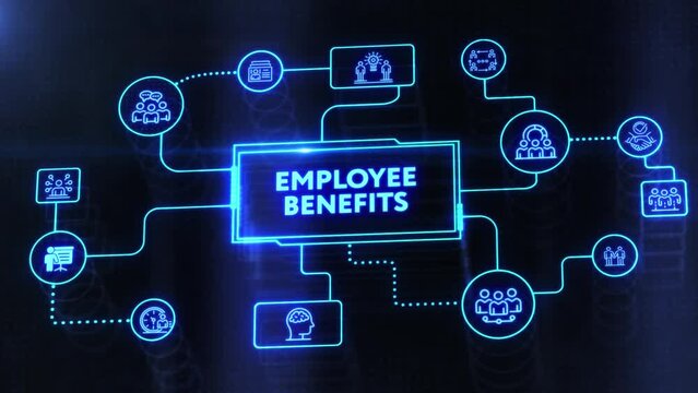 Business, Technology, Internet and network concept. Shows the inscription: EMPLOYEE BENEFITS.