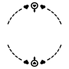 heart circle frame
