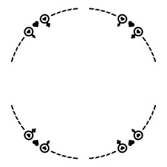 heart circle frame
