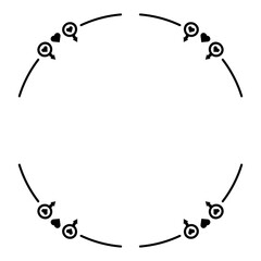 heart circle frame
