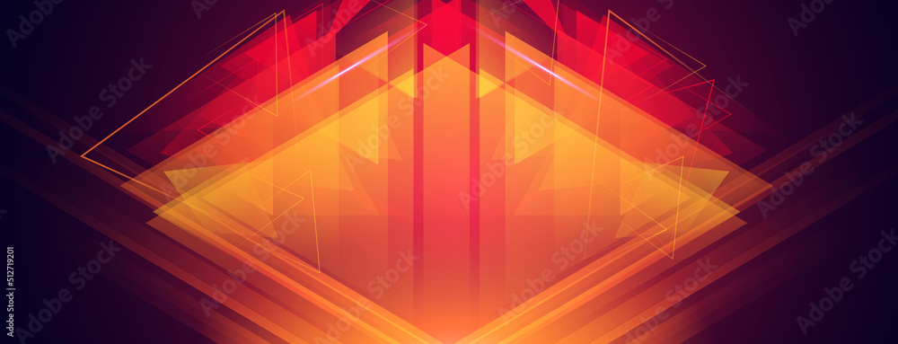 Poster abstract fractal geometric triangle shape background design. vector illustration