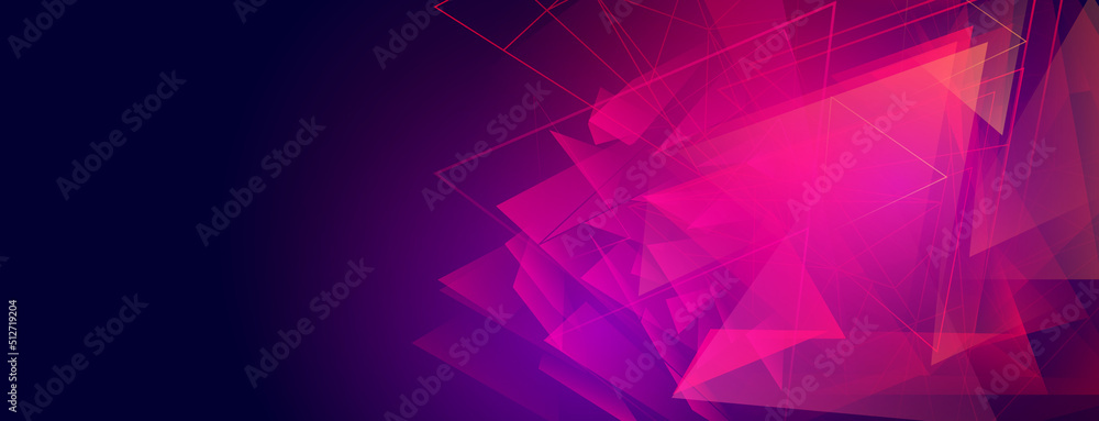 Aufkleber abstract fractal geometric triangle shape background design. vector illustration