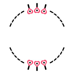 heart circle frame
