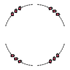 Naklejka premium heart circle frame 