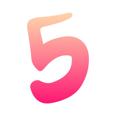 gradient number element
