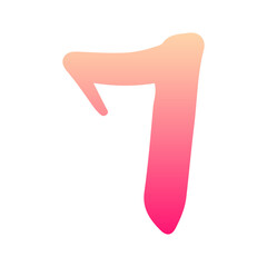 gradient number element
