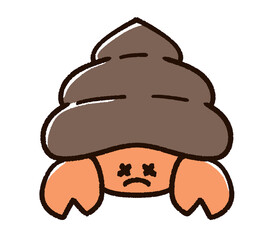 弱ったヤドカリのキャラクター