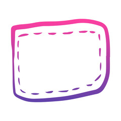 gradient hand drawn square frame
