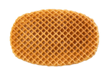 gaufre sucrée à la vergeoise isolé sur fond blanc