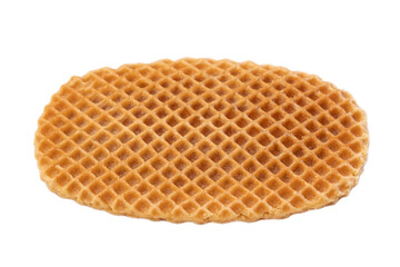 gaufre sucrée à la vergeoise isolé sur fond blanc