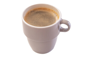café chaud isolé sur un fond blanc 
