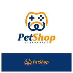 Pet Game Logo Design Template. Pet logo concept vector. Emblem, Creative Symbol, Icon