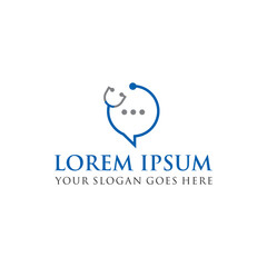 medical talk logo , pharmacy logo vector