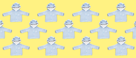 Naklejka premium Children's clothes on white background