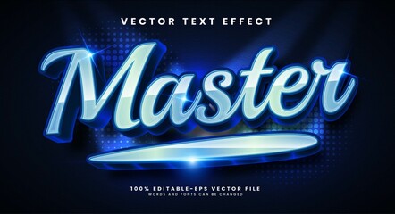 Fototapeta Master blue editable vector text effect with luxury concept. obraz