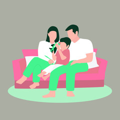 Giving Attention to Kids Vector Illustration