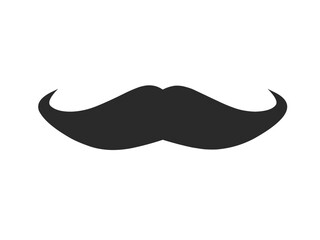 Fototapeta na wymiar mustache icon vector with simple design