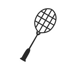 badminton racket icon with trendy design