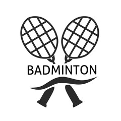 vintage badminton logo. suitable for sports and championship logos