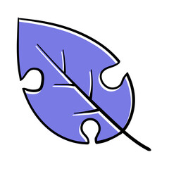 Fototapeta premium Hand Drawn Leaf Decoration