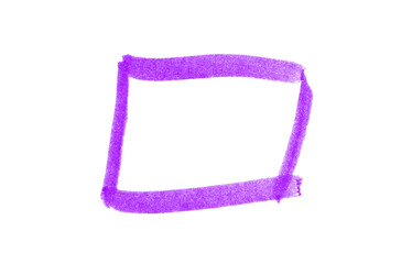 Unordentliche Stift Zeichnung: Lila violetter Rahmen oder Rechteck
