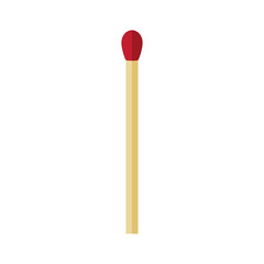 A colored match. A match is a stick made of combustible material, equipped with an incendiary head, which serves to produce an open fire. Vector illustration isolated on a white background. - obrazy, fototapety, plakaty