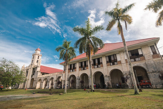 Albuquerque, Bohol, Philippines - View of the convent and The Santa Monica Parish Church of Alburquerque, commonly known as the Alburquerque Church.
