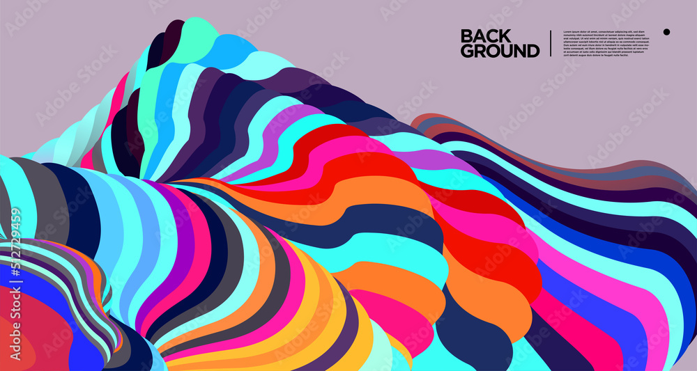 Poster vector colorful abstract fluid background for banner template