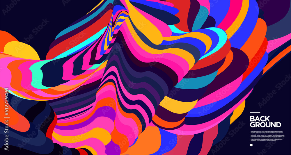Poster vector colorful abstract fluid background for banner template