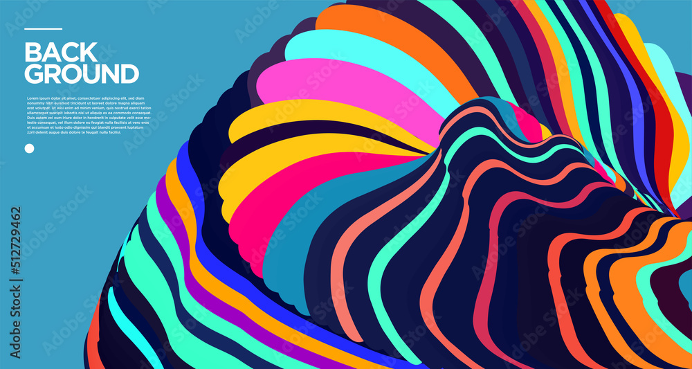 Poster vector colorful abstract fluid background for banner template