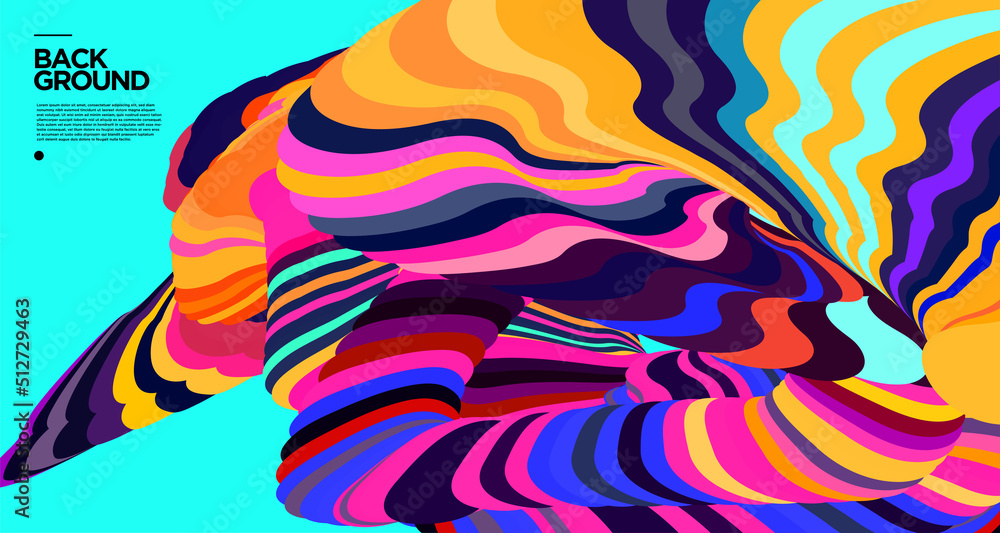 Poster vector colorful abstract fluid background for banner template